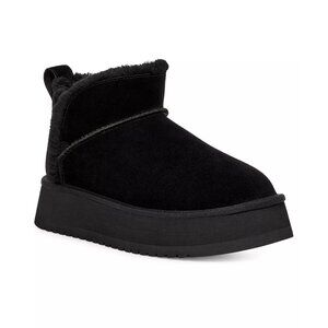 Koolaburra By UGG Womens Koola Mini Platform Round Toe Booties Black Size 8M NIB